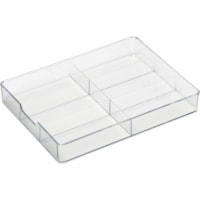 DURABLE COFFEE POINT Caddy - 4 Compartment(s) - Easy to Clean - Transparent - 1 Each