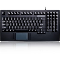 Adesso EasyTouch Rackmount Touchpad Keyboard - Cable Connectivity - USB Interface - 104 Key(s) - Home, Back, Forward, Search, Email, Play/Pause, Stop, Next Track, Previous Track, Volume Up, Volume Down, ... Hot Key(s) - English (US) - TouchPad - Windows - Membrane Keyswitch - Black