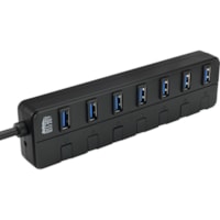 Concentrateur USB AUH-3070P - USB - Externe - Noir, Gris Adesso - USB - Externe - 7 Port(s) USB - 7 Port(s) USB 3.0 - PC, Mac