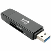 Tripp Lite by Eaton USB-C Memory Card Reader, 2-in-1 USB-A/USB-C, USB 3.1 Gen 1 - 2-in-1 - SD, SDHC, SDXC, microSD, Dual-Voltage Reduced Size MultiMediaCard (DV-RSMMC), Reduced Size MultiMediaCard (MMC), MMCplus, TransFlash, microSDHC - USB 3.0 Type A, USB 3.1 Type C - External