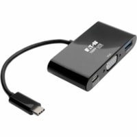 Station d'accueil U444-06N-VUB-C USB Type C pour Notebook/Tablette PC/ PC de bureau/Smartphone - 60 W - Tripp Lite by Eaton - pour Notebook/Tablette PC/ PC de bureau/Smartphone - 60 W - USB Type C - 3 x Ports USB - 1 xUSB 3.0 - VGA - Thunderbolt - Filaire