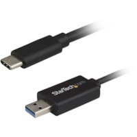 Câble de transfert de données 6,6 pi (2 m) USB/USB-C - 1 chaque StarTech.com - 6,6 pi (2 m) USB/USB-C Câble de transfert de données pour Ordinateur Portable, Ordinateur de bureau, MAC - 5 Gbit/s - Noir - 1 chaque