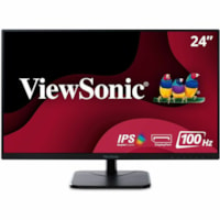 ViewSonic - Moniteur LED Value VA2456-mhd 24 po Classe Full HD - 16:9 - Noir - 23,8 po Visible - Technologie IPS - LED Rétroéclairage - 1920 x 1080 - 16,7 Millions de Couleurs - Adaptive Sync - 250 cd/m² - 14 ms - 100 Hz Fréquence de rafraîchissement - Hauts-Parleurs - HDMI