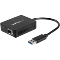 StarTech.com USB 3.0 to Fiber Optic Converter - USB to Open SFP Adapter - Gigabit Network Adapter Multi Mode(MMF)/Single Mode Fiber(SMF) - USB 3.0 to Fiber Optic Converter - USB to SFP Adapter - Gigabit Network Adapter for USB-A computers - 1 GbE Realtek RTL8153-VC-CG Multi-mode (MMF) & Single mode 