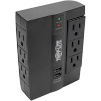 Suppresseur/Protecteur de Surtension Protect It! SWIVEL6USB Tripp Lite by Eaton - 6 x NEMA 5-15R, 2 x USB - 1200 J - 120 V AC Entrée