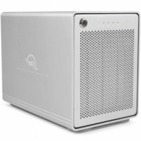 OWC Mercury Elite Pro Quad Drive Enclosure - Silver - 48 TB Total HDD Capacity Supported - 48 TB Total SSD Capacity Supported - 4 x Total Bay - 4 x 2.5"/3.5" Bay - 947 Mbit/s Data Transfer Rate - Aluminum