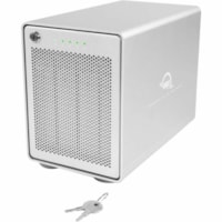 OWC Mercury Elite Pro Quad Drive Enclosure - Silver - 48 TB Total HDD Capacity Supported - 48 TB Total SSD Capacity Supported - 4 x Total Bay - 4 x 2.5"/3.5" Bay - 947 Mbit/s Data Transfer Rate - Aluminum