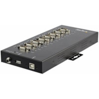 StarTech.com USB to RS232/RS485/RS422 8 Port Serial Hub Adapter - Industrial Metal USB 2.0 to DB9 Serial Converter - Din Rail Mountable - Industrial 8 port serial hub 15kV Level 4 ESD - IP30 rating Metal USB to serial adapter converter w/ each DB9 port set to RS232/RS422/RS485(2wire/4wire) baud rate