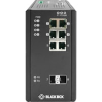 Commutateur Ethernet LIE1000 6 Ports Gérable - Gigabit Ethernet - 1000Base-X, 10/100/1000Base-T Black Box - 6 Ports - Gérable - Gigabit Ethernet - 1000Base-X, 10/100/1000Base-T - 2 Couche supportée - 2 Emplacements SFP - 14 W Consommation d'énergie - 265 W Budget PoE - Pa