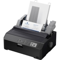 Epson LQ-590II N 24-pin Dot Matrix Printer - Monochrome - Energy Star - 584 cps Mono - 8.50" (215.90 mm) Width x 11" (279.40 mm) Length - USB - Parallel - Serial - Fast Ethernet