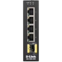 Commutateur Ethernet DIS-100G DIS-100G-5SW 4 Ports D-Link - 4 Ports - 2 Couche supportée - Modulaire - 1 Emplacements SFP - Paire torsadée, Fibre Optique - Fixation au mur, Montage sur rail DIN