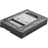 StarTech.com Adaptateur de baie d'unité pour 3.5" SATA/600, Serial Attached SCSI (SAS) - 6Gb/s SAS Interface hôte Interne - Argenté, Noir - 1 x Disque dure supporté - 1 x SSD supporté - 1 x Baie Complète - 1 x 2.5" Baie de 6,35 centimètres - Aluminium, Plast