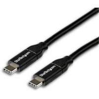 StarTech.com 2m 6 ft USB C to USB C Cable w/ 5A PD - M/M - USB 2.0 - USB-IF Certified - USB Type C Cable - USB C Charging Cable - USB C PD Cable - 6.6 ft (2.01 m) USB Data Transfer Cable for Chromebook, Docking Station, Notebook, MacBook, MacBook Pro - First End: 1 x 24-pin USB 2.0 Type C - Male - S