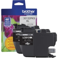 Brother LC30132PKS Original High Yield Inkjet Ink Cartridge - Black - 2 / Pack - 400 Pages