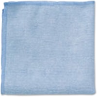 Rubbermaid Microfiber Light-Duty Cleaning Cloths - For Commercial - Cloth - 16" (406.40 mm) Length x 16" (406.40 mm) Width - Bleach-safe, Washable, Durable, Chemical Resistant, Reusable - Blue - 24 / Bag