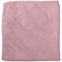 Rubbermaid Commercial 16" X 16" Microfiber Light Duty Cloth, Pink - For Commercial, Multi Surface - Ready-To-Use - Cloth - 16" (406.40 mm) Length x 16" (406.40 mm) Width - Durable, Launderable - Pink - 12/Pack - 24 / Case