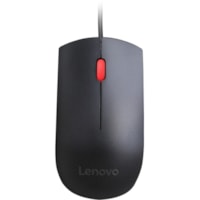 Lenovo Essential USB Mouse - Optical - Cable - Black - USB - 1600 dpi - Scroll Wheel - 3 Button(s) - Symmetrical - 1