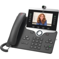 Téléphone IP 8845 - Avec fil/Sans fil - Filaire - Bluetooth - Fixation au mur - Charbon Cisco - VoIP - 2 x Réseasu (RJ-45) - PoE Ports