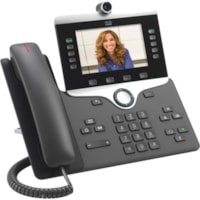 Téléphone IP 8865 - Avec fil/Sans fil - Avec fil/Sans fil - Wi-Fi, Bluetooth - Bureau, Fixation au mur - Charbon Cisco - 5 x Ligne Totale - VoIP - IEEE 802.11a/b/g/n/ac - 1 x Réseasu (RJ-45) - PoE Ports