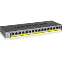 Netgear 16-Port 183W PoE/PoE+ Gigabit Ethernet Unmanaged Switch - 16 Ports - 2 Layer Supported - Twisted Pair - Wall Mountable, Rack-mountable, Desktop - Lifetime Limited Warranty