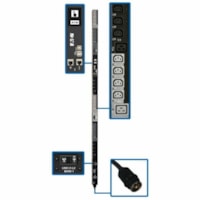 Tripp Lite by Eaton PDU3EVS6L2130 30-Outlet PDU - Switched - NEMA L21-30P - 6 x IEC 60320 C19, 24 x IEC 60320 C13 - 230 V AC - 0U - Vertical - Rack-mountable 