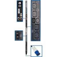 Tripp Lite by Eaton PDU3EVSR6G60A 18-Outlet PDU - Monitored - IEC 60309 60A BLUE (3P+E) - 12 x IEC 60320 C19, 6 x IEC 60320 C13 - 230 V AC - 0U - Vertical - Rack-mountable 