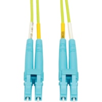 Tripp Lite by Eaton N820-20M-OM5 Fiber Optic Duplex Patch Network Cable - 65.6 ft (19.99 m) Fiber Optic Network Cable for Network Device - First End: 2 x LC Network - Male - Second End: 2 x LC Network - Male - 100 Gbit/s - Patch Cable - 50/125 µm - Lime Green