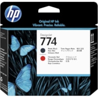 HP 774 Original Inkjet Printhead - Matte Black, Chromatic Red Pack - Inkjet