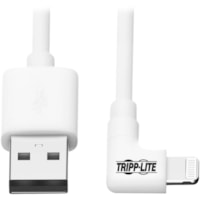 Tripp Lite by Eaton Sync/Charge M100-006-LRA-WH Lightning/USB Data Transfer Cable - 6 ft (1.83 m) Lightning/USB Data Transfer Cable for iPod, iPad, iPhone, Wall Charger - First End: 1 x USB 2.0 Type A - Male - Second End: 1 x 8-pin Lightning - Male - 480 Mbit/s - MFI - Nickel Plated Connector - Gold