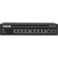 Black Box 10-Port 10 Gigabit Ethernet Switch Web Smart - 8 Ports - Manageable - 10GBase-X - 2 Layer Supported - Modular - Twisted Pair, Optical Fiber - 1U - Rack-mountable - 1 Year Limited Warranty 