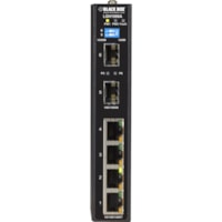 Commutateur Ethernet LGH1000 6 Ports - Gigabit Ethernet - 10/100/1000Base-T, 1000Base-X Black Box - 6 Ports - Gigabit Ethernet - 10/100/1000Base-T, 1000Base-X - 2 Couche supportée - Modulaire - 2 Emplacements SFP - 6,40 W Consommation d'énergie - Paire torsadée, Fibre Optique - 