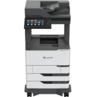 Imprimante multifonction laser MX826ade - Monochrome Lexmark - Copieur/Télécopieur/Imprimante/Scanner - 70 ppm Impression Mono - 1200 x 1200 dpi Impression - Automatique Recto/Verso - jusqu'à 350000 Pages mensuelles - 1200 alimentation d'entrée - Couleur Scanner à Plat