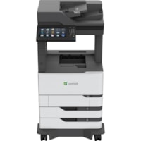 MX822ade Multifunction Monochrome Laser Printer - Copier/Fax/Printer/Scanner - 55 ppm Mono Print - 1200 x 1200 dpi Print - Automatic Duplex Print - Up to 300000 Pages Monthly - 1200 sheets Input - Color Flatbed Scanner - 600 dpi Optical Scan - Monochrome Fax - Gigabit Ethernet - USB - For Plain Pape