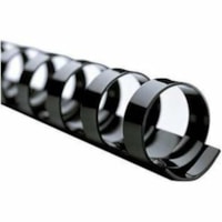 Swingline GBC CombBind Binding Spines - 19-hole Black 100 pieces - 0.2" (5.1 mm) Maximum Capacity - 25 x Sheet Capacity - For Letter 8 1/2" (215.90 mm) x 11" (279.40 mm) Sheet - Black - Plastic - 100 / Box