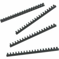 Swingline GBC CombBind Binding Spines - 19-hole Black 100 pieces - 0.7" (17.8 mm) Maximum Capacity - 160 x Sheet Capacity - For Letter 8 1/2" (215.90 mm) x 11" (279.40 mm) Sheet - Black - Plastic - 100 / Box