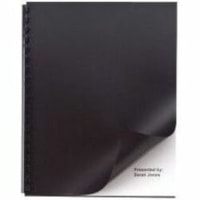 GBC Solid Letter Presentation Cover - 8 1/2" (215.90 mm) x 11" (279.40 mm) - Plastic - Black - 50 / Pack