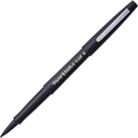 Paper Mate® Flair® Markers - Medium Pen Point - Black Ink - Black Barrel - 12 / Dozen