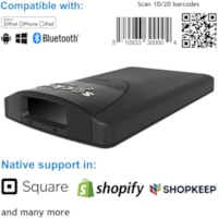 Scanner de code à barre SocketScan S860 Handheld - Sans fil Connectivité Socket Mobile - Sans fil Connectivité - 19,50 po (495,30 mm) Distance de lecture - 1D, 2D - Imager - Bluetooth