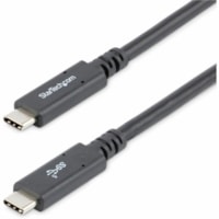 Câble de transfert de données 5,9 pi (1,80 m) USB-C - 1 chaque StarTech.com - 5,9 pi (1,80 m) USB-C Câble de transfert de données pour Ordinateur Portable, MacBook Pro, MacBook, Chromebook, Chargeur mural, Banque d'énergie, Station d'accueil, Moniteur - 5 Gbit/s - Bl