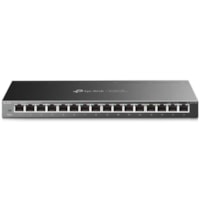 Commutateur Ethernet TL-SG116E 16 Ports - Gigabit Ethernet - 10/100/1000Base-T TP-Link - 16 Ports - Gigabit Ethernet - 10/100/1000Base-T - 2 Couche supportée - 9,19 W Consommation d'énergie - Paire torsadée - Bureau, Fixation au mur - 3 Année Garantie limitée