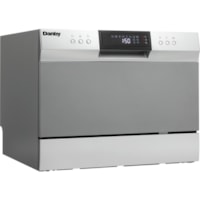 Danby Lave-vaisselle de comptoir 6 places en argent - Comptoir - 6 Couverts - 3,10 gal (11734,78 mL) Capacité - 8 Programmes - 54 dB - Argenté, Noir