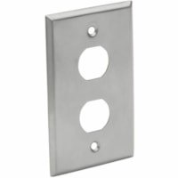 Tripp Lite by Eaton N206-FP02-IND RJ45 Bulkhead Wall Plate, 2 Cutouts, Industrial, Metal - 2 x Total Number of Socket(s) - 1-gang - Wall Mount - Silver - Metal, Stainless Steel 