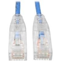 Tripp Lite series Cat6 UTP Patch Cable (RJ45) - M/M, Gigabit, Snagless, Molded, Slim, Blue, 10 ft. - 10 ft (3.05 m) Category 6 Network Cable for Network Device, Printer, Photocopier, Router, Server, Computer, Modem, Switch - First End: 1 x RJ-45 Network - Male - Second End: 1 x RJ-45 Network - Male 