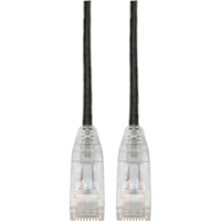 Tripp Lite series Cat6 UTP Patch Cable (RJ45) - M/M, Gigabit, Snagless, Molded, Slim, Black, 6 in. - 6" (152.40 mm) Category 6 Network Cable for Network Device, Server, Switch, Router, Computer, Hub, Photocopier, Printer, Modem, Patch Panel - First End: 1 x RJ-45 Network - Male - Second End: 1 x RJ-