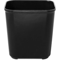 Corbeille à papier Rubbermaid Commercial - 7 gal (26500 mL) Capacité - Ignifugé - Durable, Résistant aux ébréchures, Résistant à la rouille - hauteur de 15,3 po x largeur de 10,5 po x profondeur de 14,5 po - Fibre de verre - Noir - 1 Unité