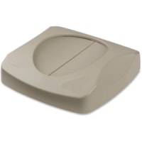 Rubbermaid Untouchable Swing Top Lid - Beige - 1 Each