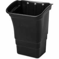 Rubbermaid Commercial Refuse Bin, 8 Gal, Black - Durable - Plastic - Black - 1 / Unit