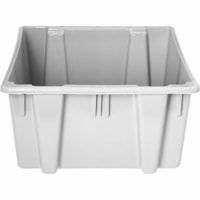 Boîte d'entreposage Palletote (Récipient) pour Stockage, Transport Rubbermaid Commercial - External Dimensions: longueur de 19,5 po (495,30 mm) x largeur de 15,5 po (393,70 mm) x hauteur de 13 po (330,20 mm) - 11,97 gal (45306,95 mL) - Couvercle Fermenture - Empilable - Plastique - Gris - Pou