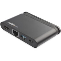 StarTech.com USB C Multiport Adapter - USB-C Travel Dock to 4K HDMI, 100W PD 3.0 Pass-Through, USB-A USB-C, GbE - Portable USB Type-C Dock - USB C multiport adapter to 4K HDMI video, GbE, USB-A (5Gbps/BC 1.2 1.5A Fast Charge), USB-C (100W PD 3.0 passthrough or data) - Mini USB-C travel dock for TB3/