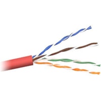 Belkin CAT5e Solid Bulk Cable Plenum - 1000 ft (304.80 m) Category 5e Network Cable for Network Device - First End: Bare Wire - Second End: Bare Wire - Plenum, LSZH - 24 AWG - Red - 1